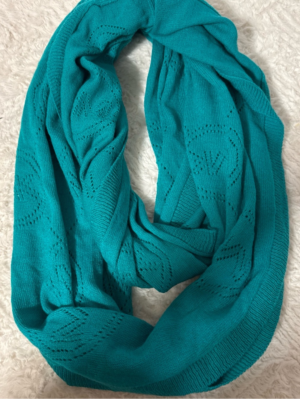 Michael Kors Teal Knit Infinity Scarf